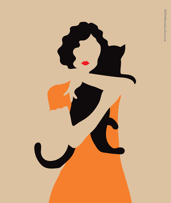 Cat Woman - Conceptual illustration ©Annalisa Grassano