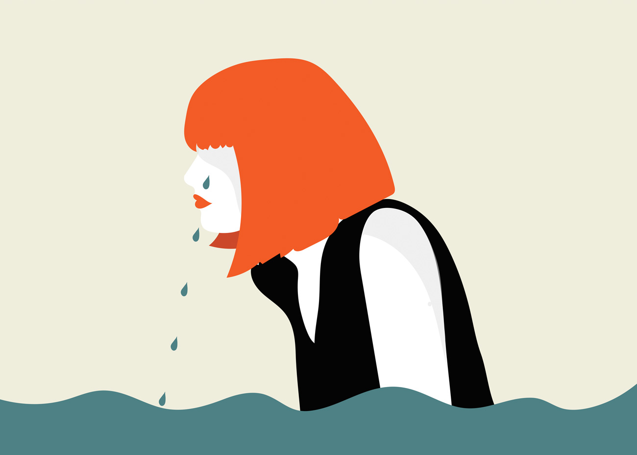 Sea girl - Conceptual illustration ©Annalisa Grassano