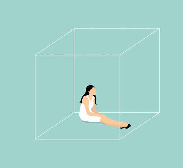 Cube girl, Editorial illustration ©Annalisa_Grassano