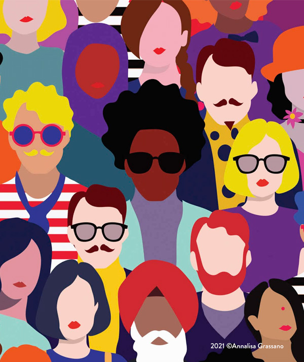 Differences (detail). Editorial Illustration, ©Annalisa Grassano