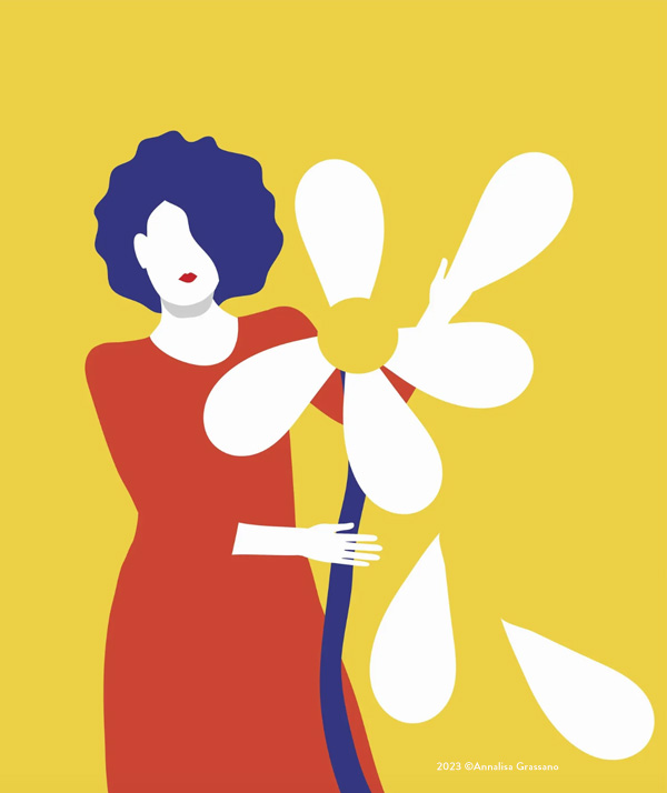 Flower, Editorial illustration, ©Annalisa Grassano