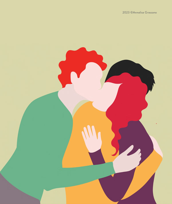 Trio, editorial illustration ©Annalisa Grassano
